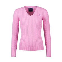 Load image into Gallery viewer, 2016 Cable Knit V Neck Sweater perfect pink