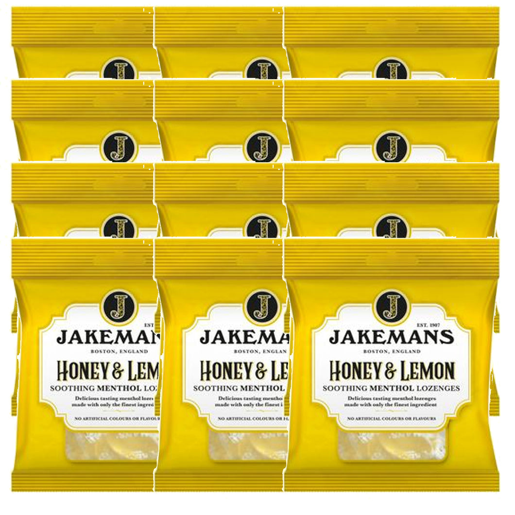 Jakemans Honey And Lemon Menthol Lozenges 73g x 12
