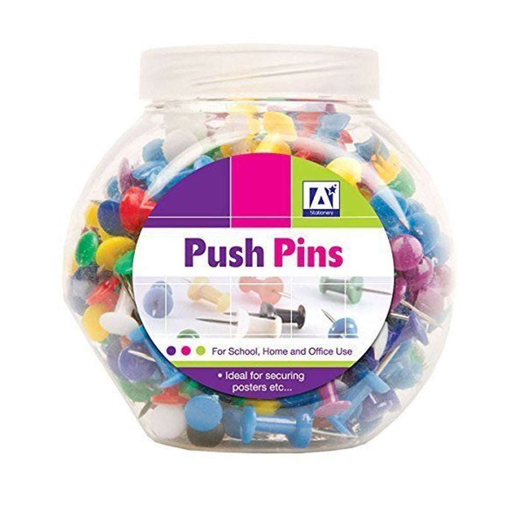A* Stationery 175 Push Pins Tub