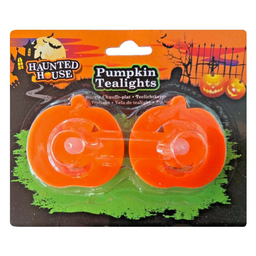 Haunted House Pumpkin Tealights