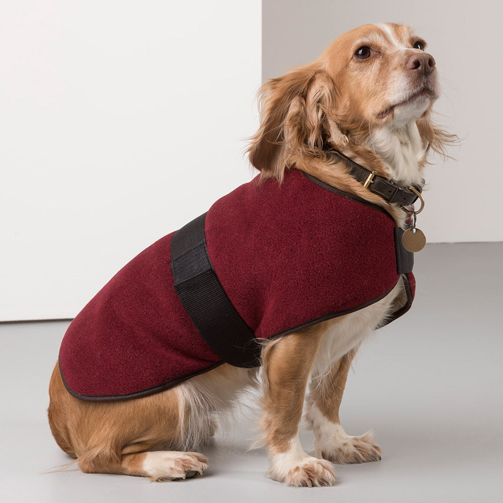 Harpham Fleece Dog Coat County Red 10
