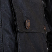 Load image into Gallery viewer, Mens Richmond Classic Waxed Cotton Jacket Olive Detail
