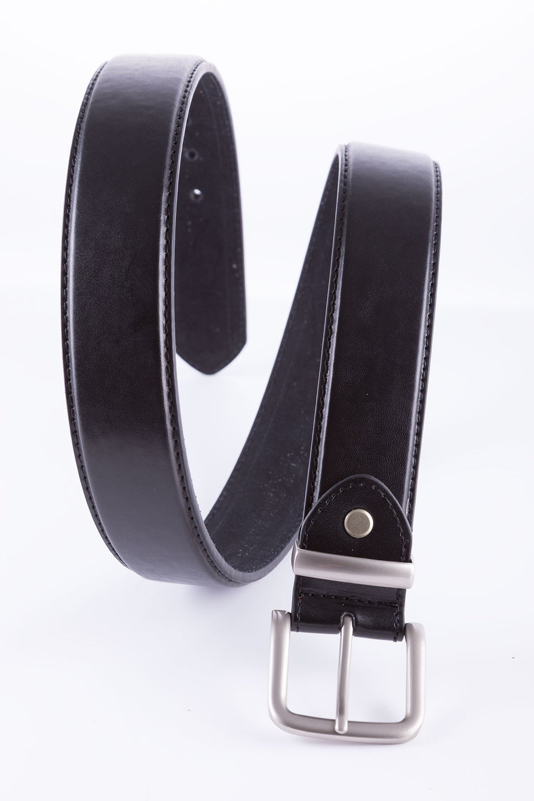 Black - Bonded Leather Belt