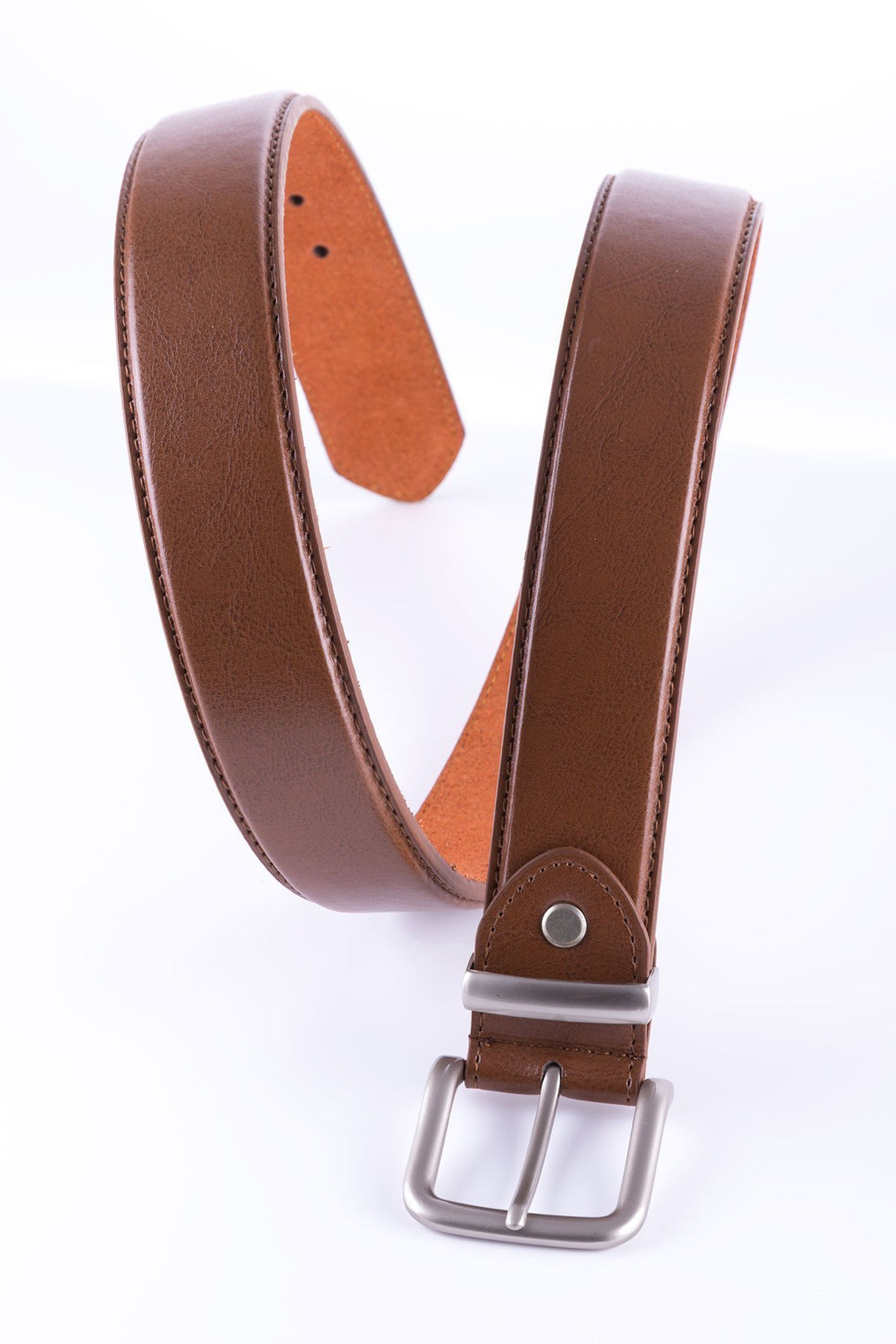 Tan - Bonded Leather Belt