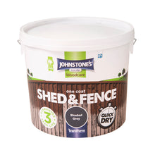 Load image into Gallery viewer, Johnstone&#39;s Woodcare One Coat Shed Fence 5L Shaded Grey 
