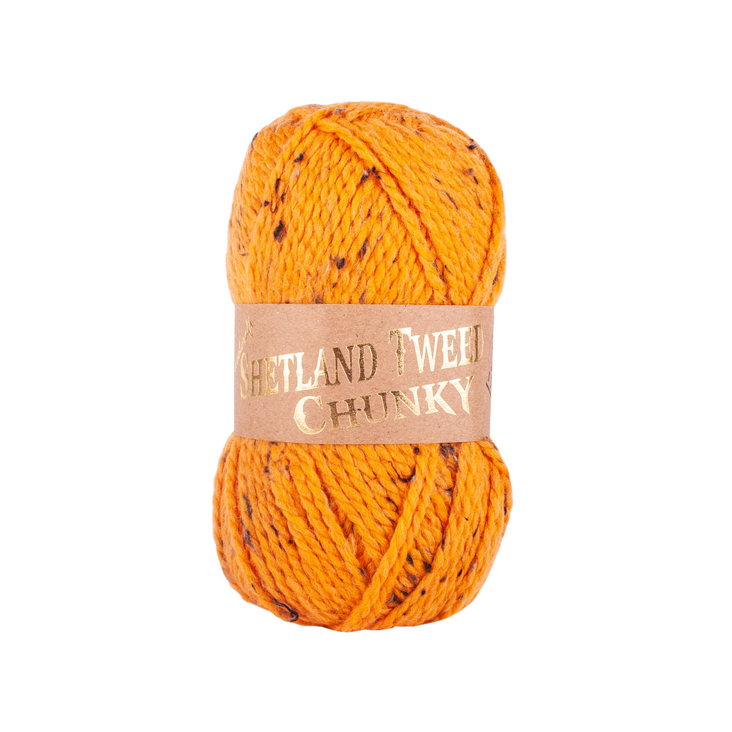 Harris Mustard - Woolcraft Shetland Tweed Chunky Wool