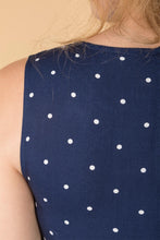 Load image into Gallery viewer, Spotty Navy - Ladies Jasmine Tie Dress
