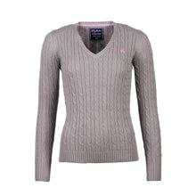 Load image into Gallery viewer, 2016 Cable Knit V Neck Sweater silver