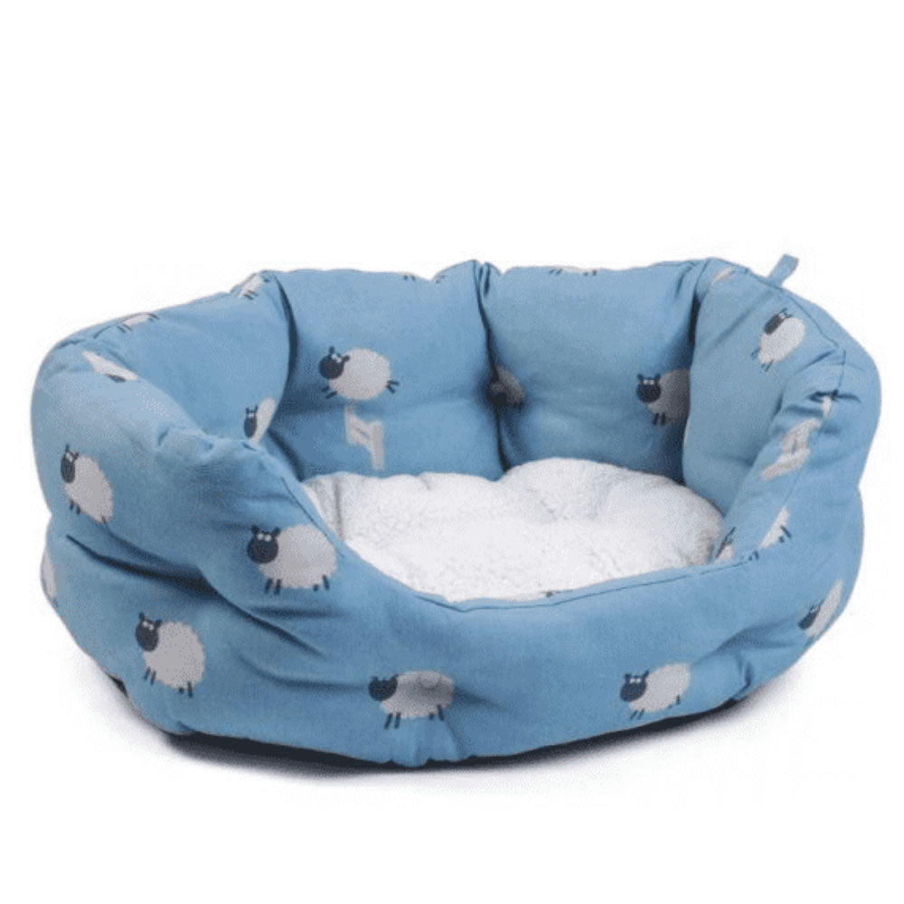 Oval Dog Beds Sheep Design