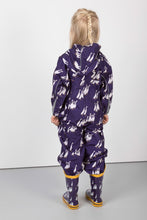 Load image into Gallery viewer, Duckie Purple - Junior Patterned Splash Suit
