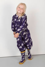 Load image into Gallery viewer, Duckie Purple - Junior Patterned Splash Suit

