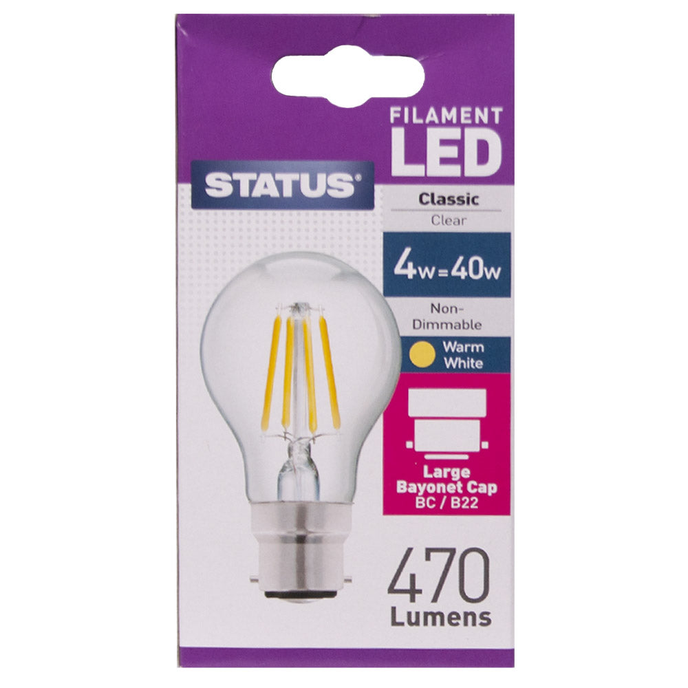 Status Filament LED Lightbulbs