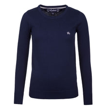 Load image into Gallery viewer, Round Neck Cable Knit Sweater Navy
