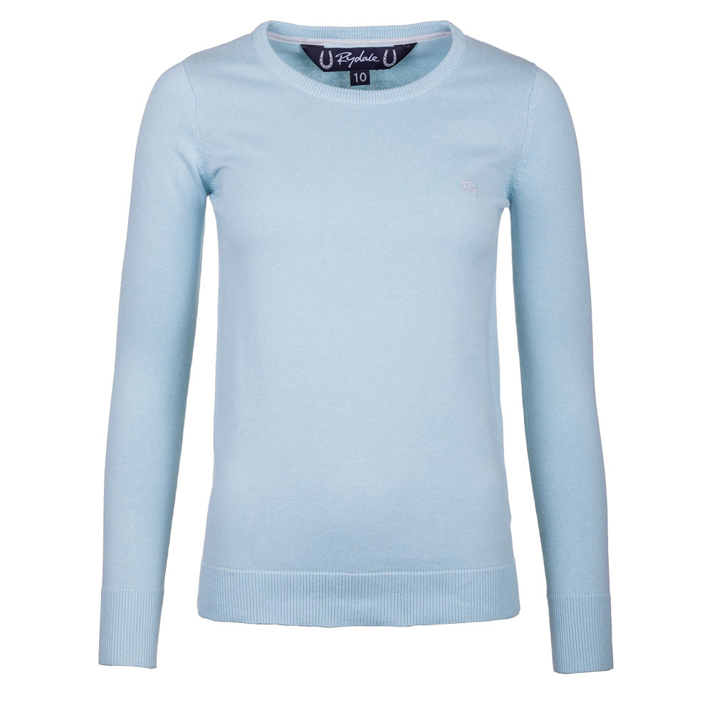 Round Neck Cable Knit Sweater Seafoam