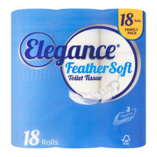 Load image into Gallery viewer, Elegance Feathersoft Toilet Tissue 3ply 18 Pack
