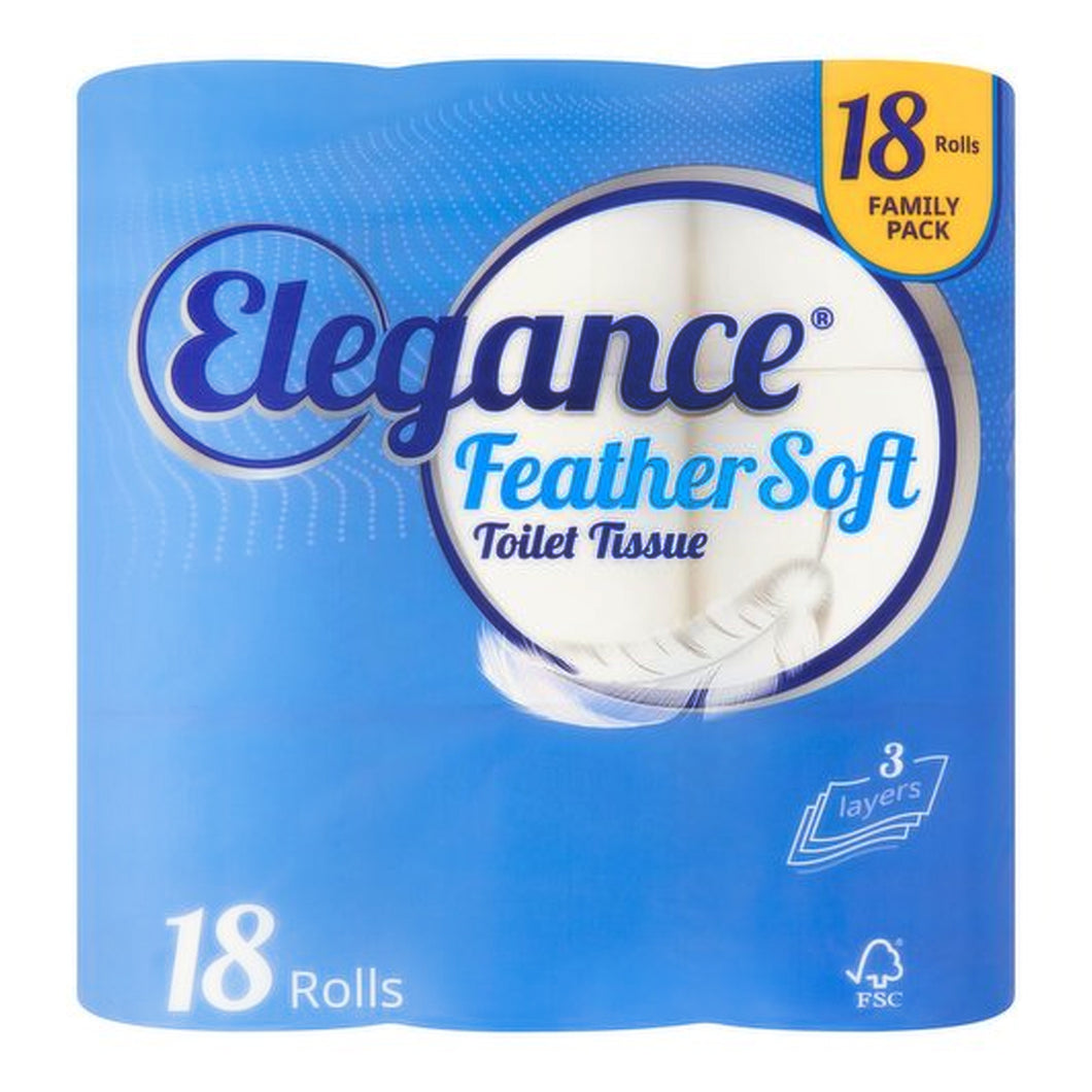 Elegance Feathersoft Toilet Tissue 3ply 18 Pack