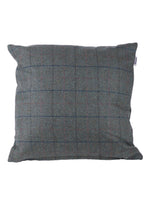 Load image into Gallery viewer, Blue Check Tweed Cushion