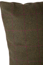 Load image into Gallery viewer, Plum Tweed Cushion