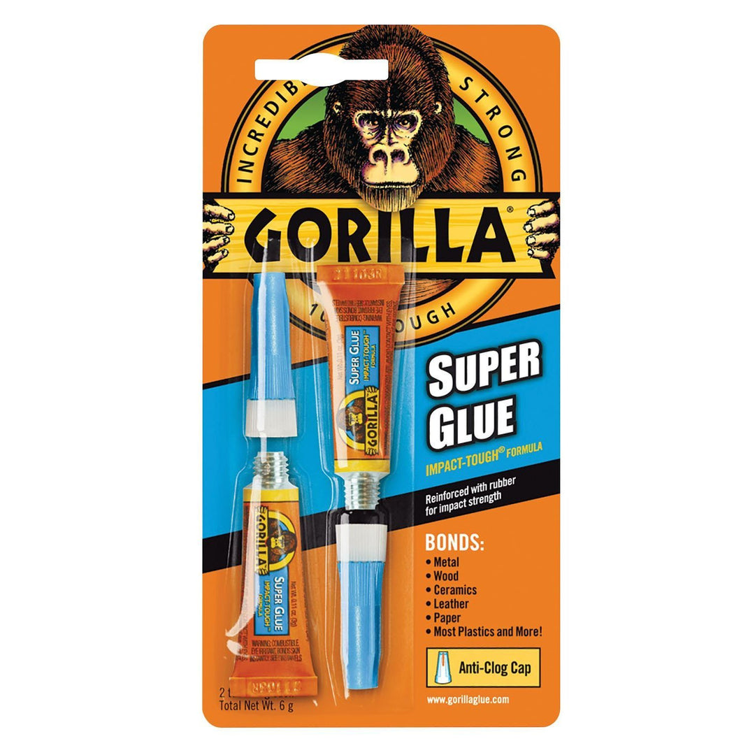 Gorilla Super Glue Twin Pack 2x3g