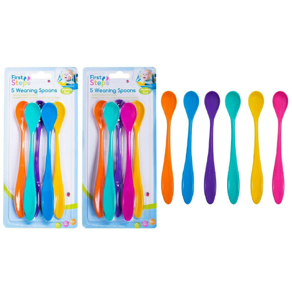 First Steps Long Handle Spoons 5 Pack